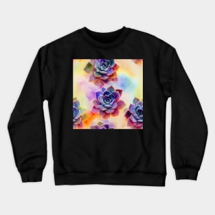 Watercolor succulent pattern Crewneck Sweatshirt